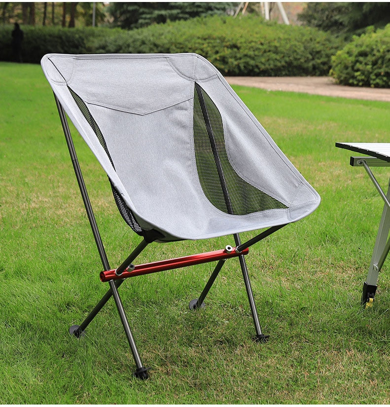 Portable Folding Camping Chair Outdoor Moon Chair Collapsible Foot Stool For Hiking Picnic Fishing Chairs Seat Tools