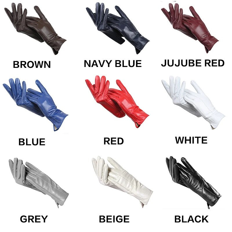 Fashion new women's gloves,sheepskin women's winter gloves,multiple colors women's leather gloves High grade gloves-2226C