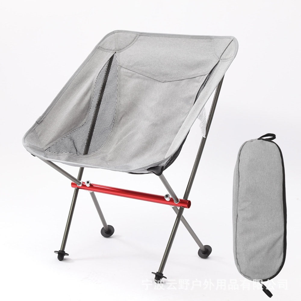 Portable Folding Camping Chair Outdoor Moon Chair Collapsible Foot Stool For Hiking Picnic Fishing Chairs Seat Tools