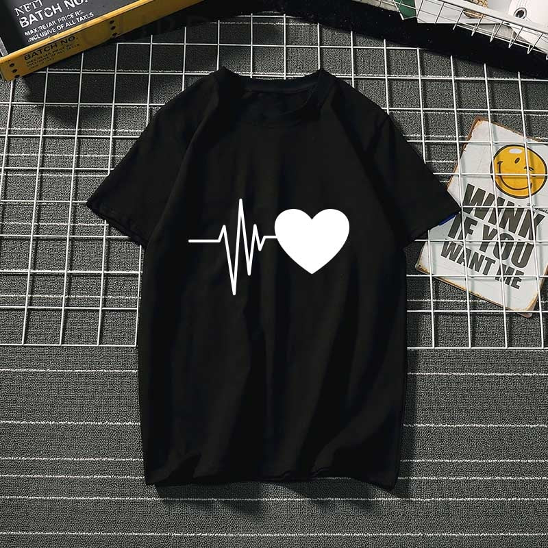 Women&#39;s t-shirt Harajuku love t shirt women feminina ladies Than heart ulzzang graphic t shirts women 2023 summer femme clothes