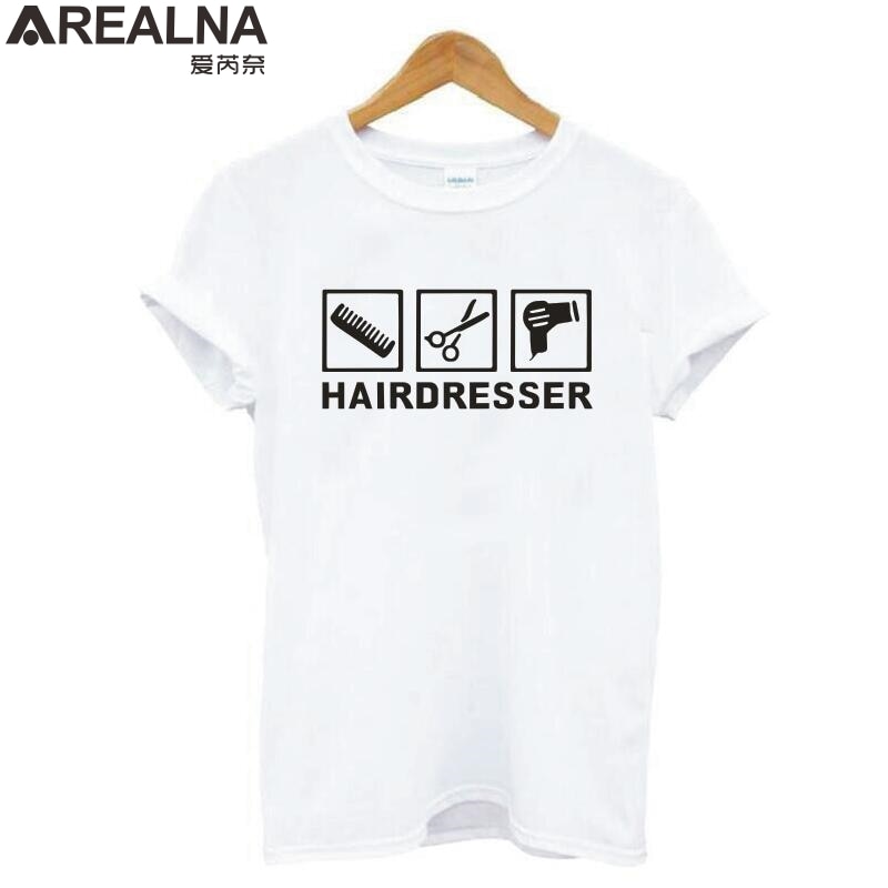 100% Cotton Women Tshirt Short Sleeve Hipster Hairdresser T shirt Women Tops Fashion Scissors Tee Shirt Femme Camisas Mujer 3XL