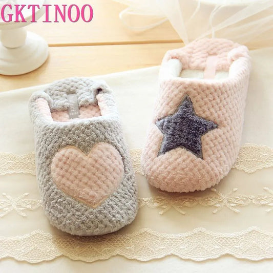 Women Home Slippers Warm Winter Cute Indoor House Shoes Bedroom Room For Guests Adults Girls Ladies Pink Soft Bottom Flats