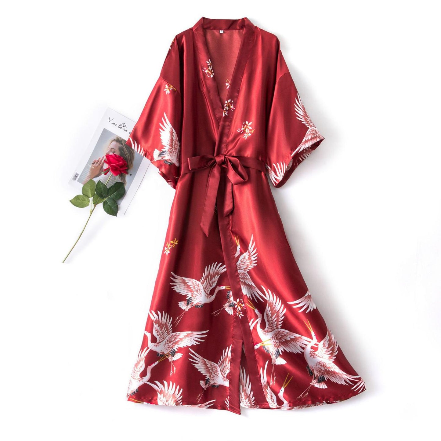 Fashion Women&#39;s Summer Mini Kimono Robe Lady Rayon Bath Gown Yukata Nightgown Sleepwear Sleepshirts Pijama Mujer Size M-XXL