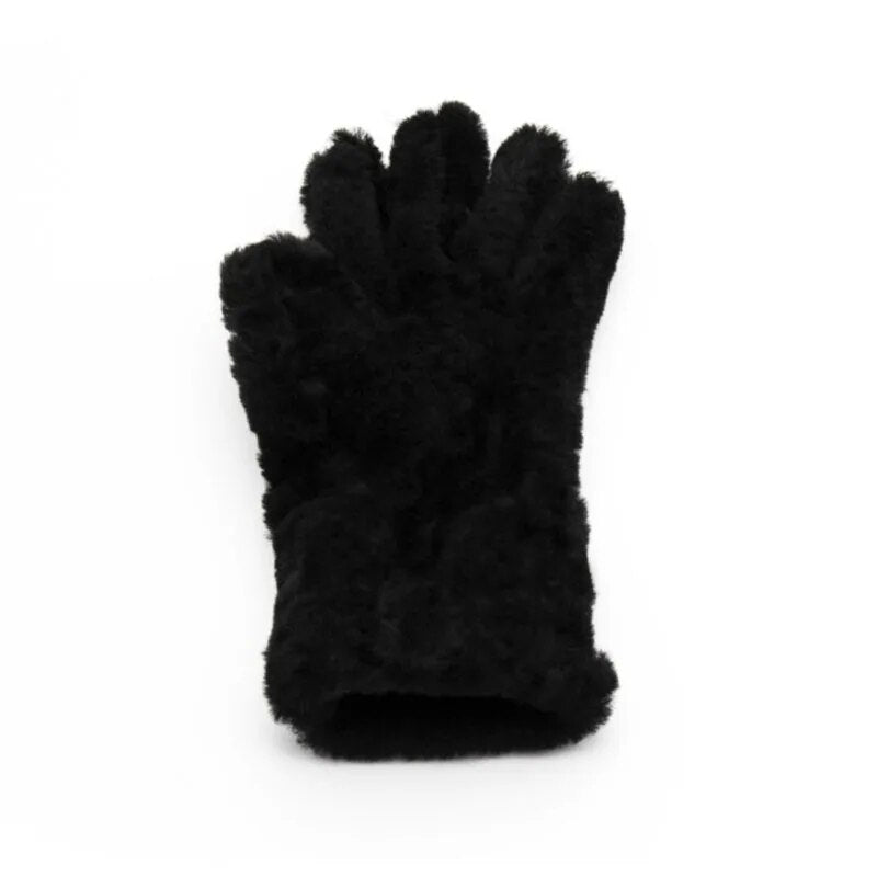 New Men Winter Gloves Warm Genuine Sheep Fur Gloves for Men Thermal Goat Fur Cashmere Real Leather Leather Snow Gloves Manual