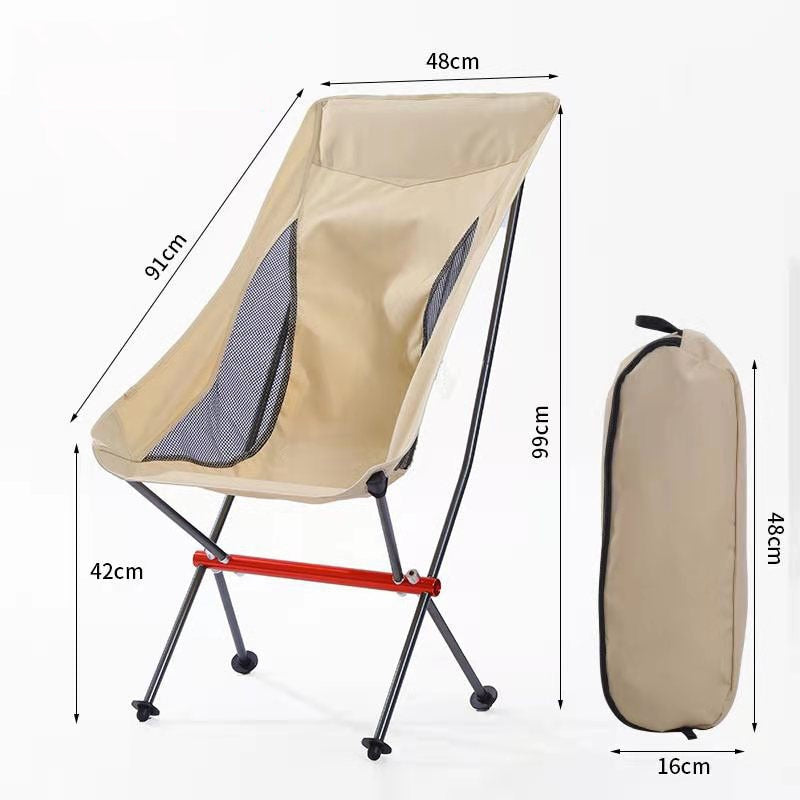 Portable Folding Camping Chair Outdoor Moon Chair Collapsible Foot Stool For Hiking Picnic Fishing Chairs Seat Tools