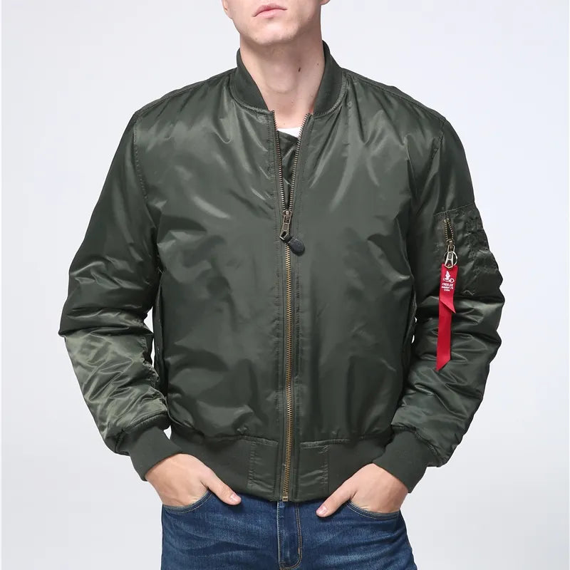 Military tactical Male Army MA-1 Flight Bomber Jacket Baseball Varsity College Pilot Air Force Waterproof Winter Coat For Men