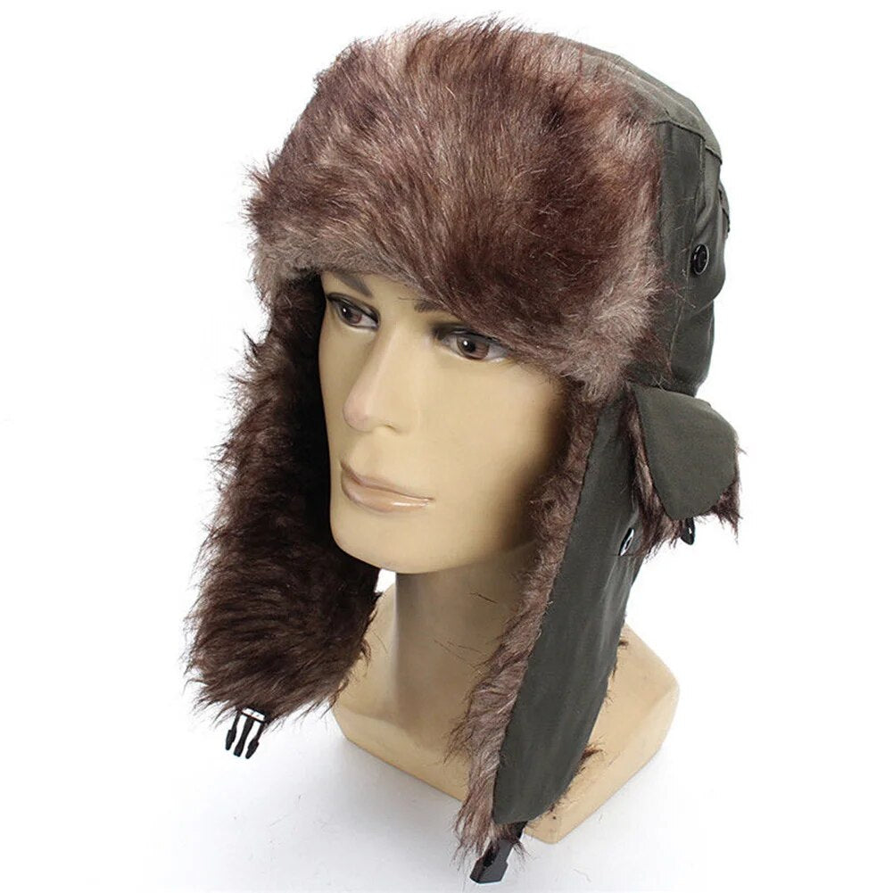 Winter Hat Keep Warm Unisex Winter Trapper Aviator Trooper Earflap 2022 Russian Ski Hat Fur Faux Fur Fashionable Hats