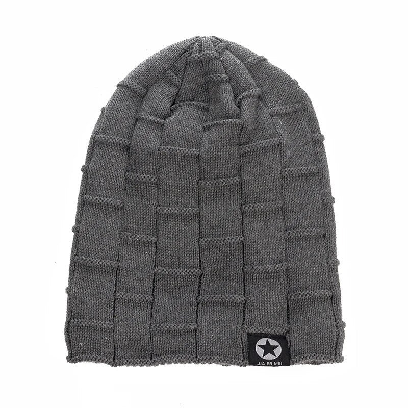 High Quality Star Winter Hat Add Fur Warm Beanies Hat Baggy Skullies Knitted Hat For Men Women Ski Sports Beanies Cap