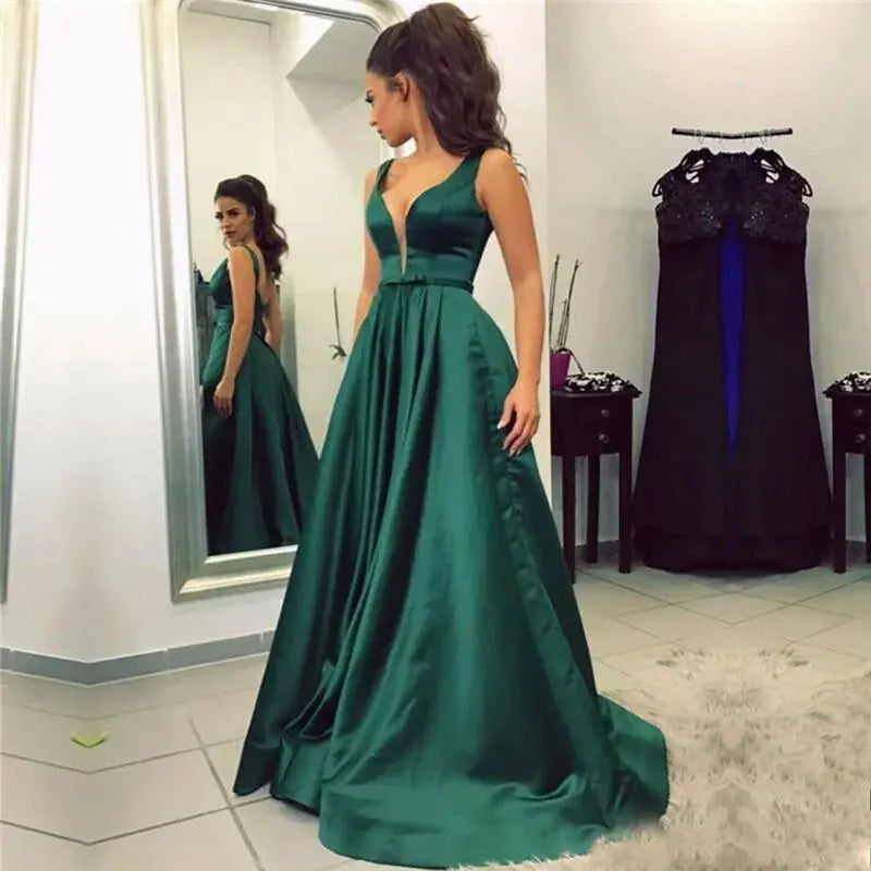 FADISTEE Communion Dresses Long Dress Evening Dress Prom Party Robe De Soiree Longue Formal Dress Simple Robe De Soiree Lace-up