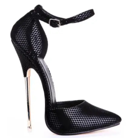 New 13/16cm Super High Heels Club Dress Shoes Female Pointed Toe Ankle Buckle Stiletto Heels OL Out Fits Club Party Shoes