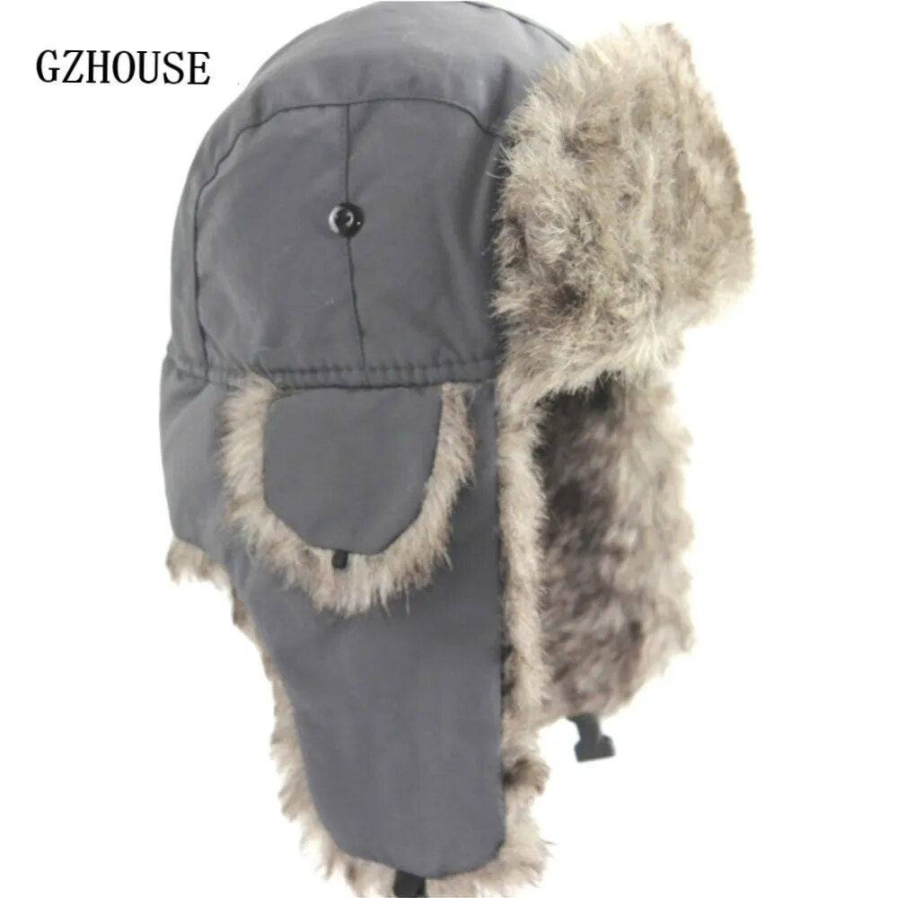 Winter Hat Keep Warm Unisex Winter Trapper Aviator Trooper Earflap 2022 Russian Ski Hat Fur Faux Fur Fashionable Hats