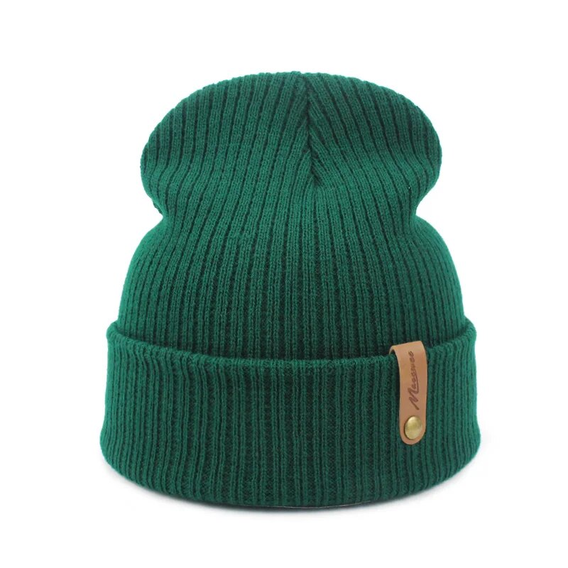 Casual Beanies for Men Women Ski hats Fashion Knitted Winter Hat Solid Color Hip-hop Skullies Bone Unisex Warm Cap Gorras Beanie