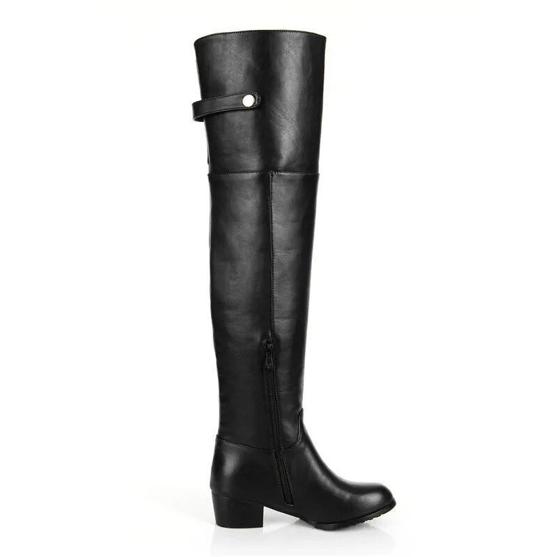 MORAZORA 2021 Genuine leather + PU womens boots in autumn winter fashion shoes over the knee boots solid zipper size 34-45