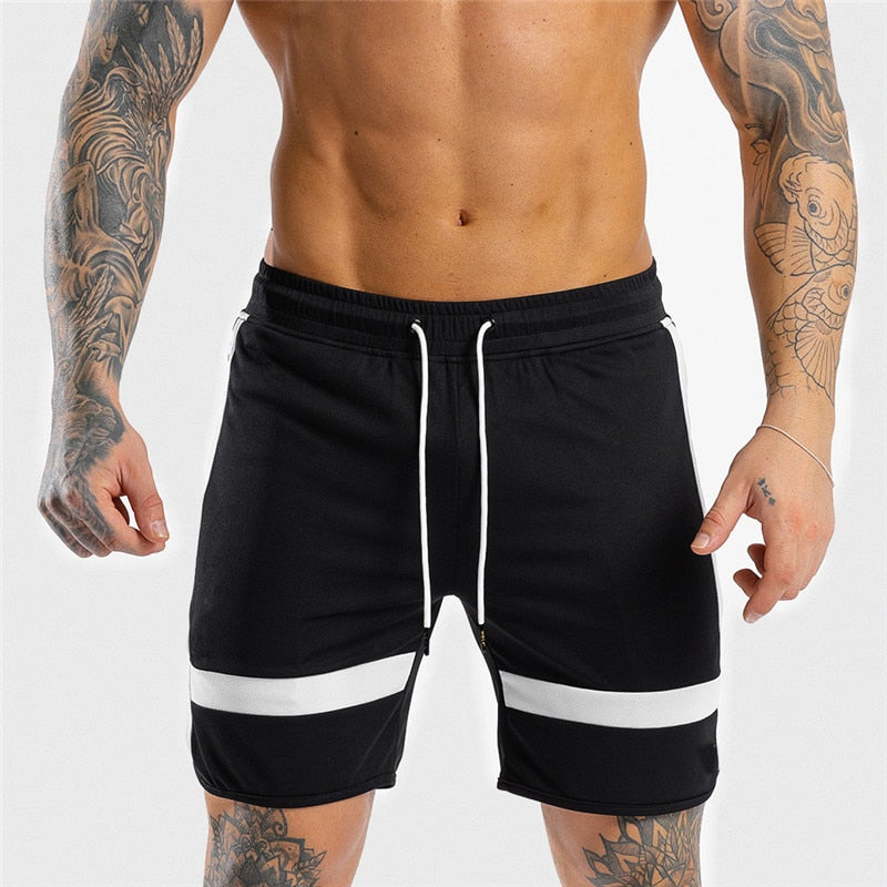 NEW Fitness Sweatpants Shorts Man Summer Gyms Workout Male Breathable Mesh Quick dry Sportswear Jogger Beach Brand Short Pants