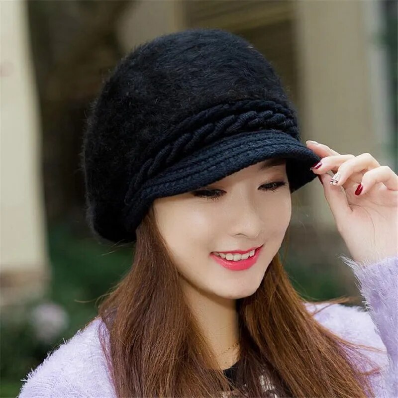 2018 Hot Mink and Fox fur ball cap winter hat  women hat girl knitted hats skullies beanies brand new thick female cap