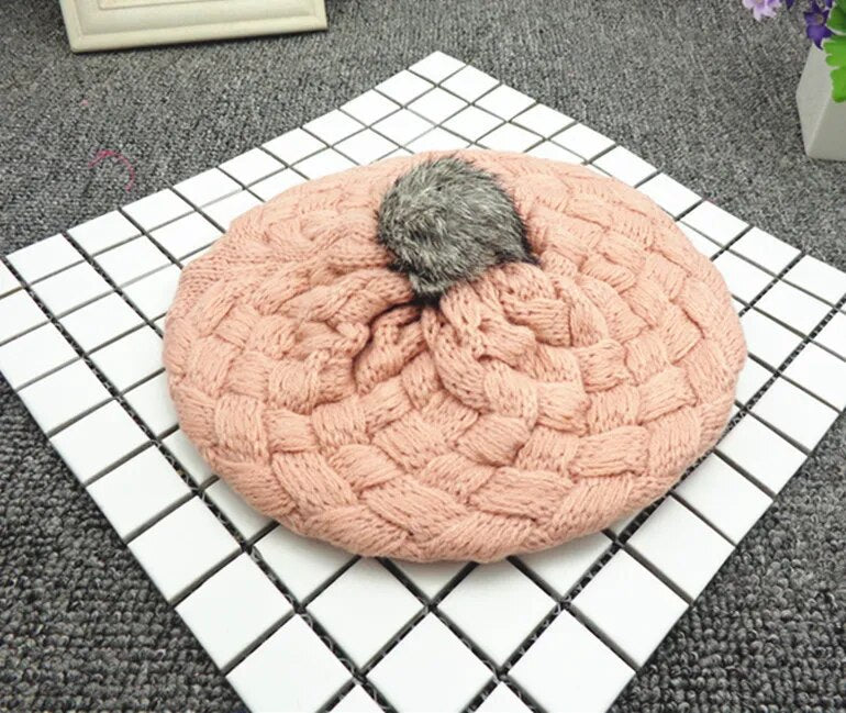 New Baby Winter Hat Knit Crochet Baby Beret Girl Cap For Children Cotton Warm Cap Cute Warm Kid Beanie Unisex