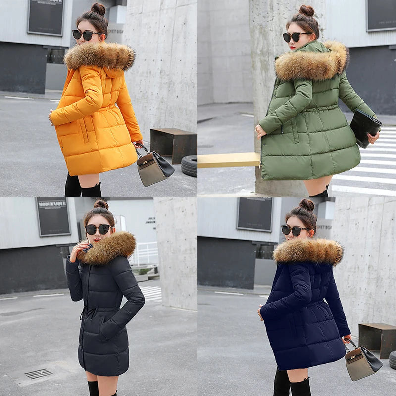 Big Fur 2020 New Parkas Female Women Winter Coat Thick Cotton Winter Jacket Womens Outwear Parkas for Women Winter down jacket