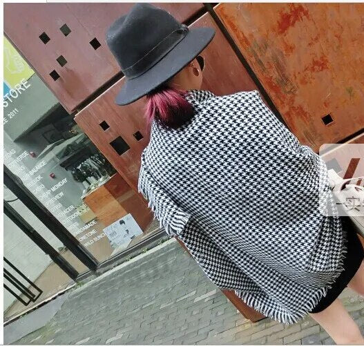 Luxury Brand Scarf for Women plaid bufandas mujer black Houndstooth warm scarf women winter scarves shawls Blanket Scarf