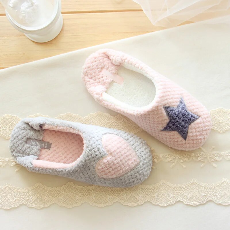 Women Home Slippers Warm Winter Cute Indoor House Shoes Bedroom Room For Guests Adults Girls Ladies Pink Soft Bottom Flats