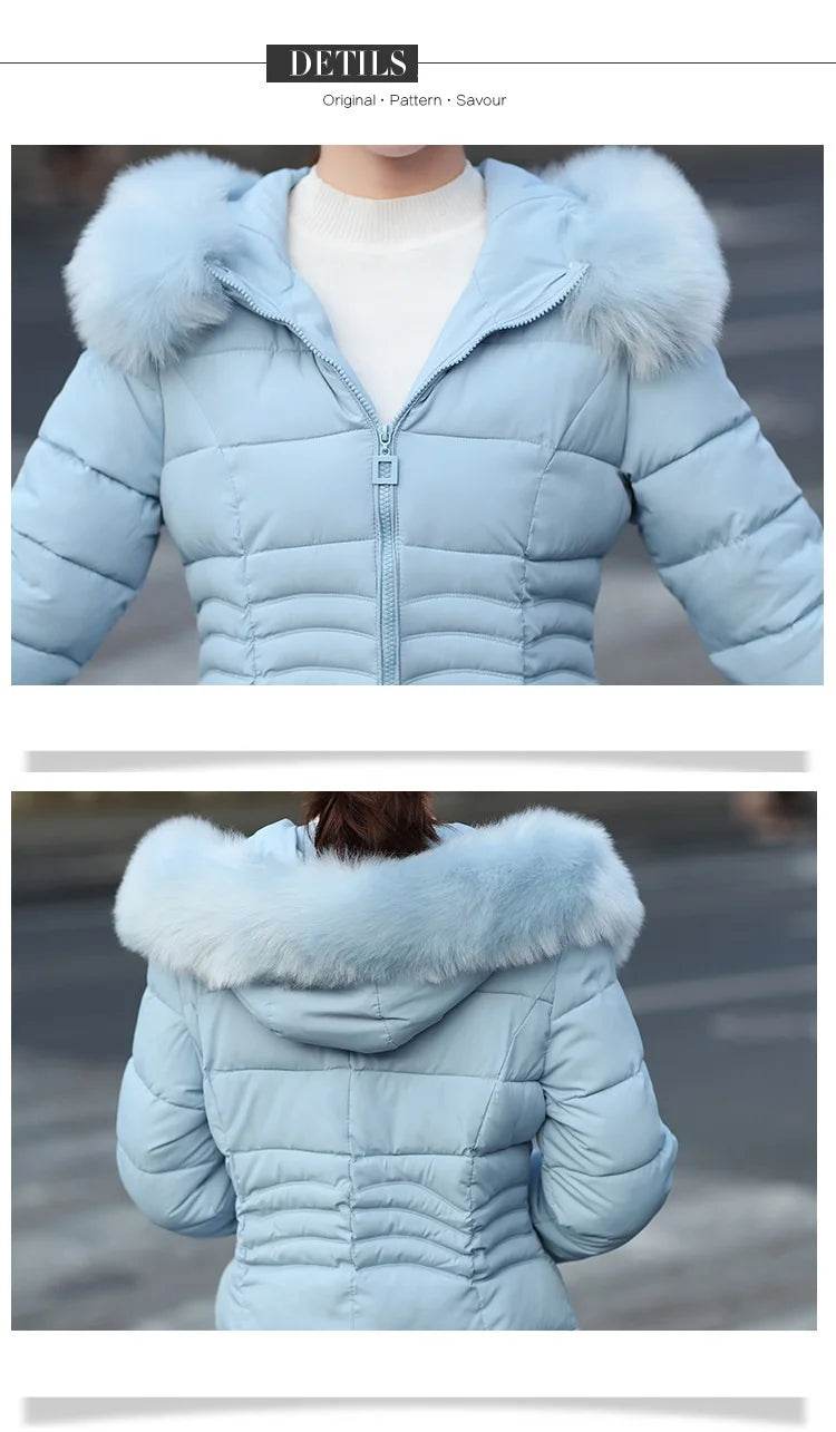 Faux Fur Parkas Women 2023 New Winter Down Cotton Jacket Women Thick Snow Wear Winter Coat Lady Clothing Female Jackets Parkas