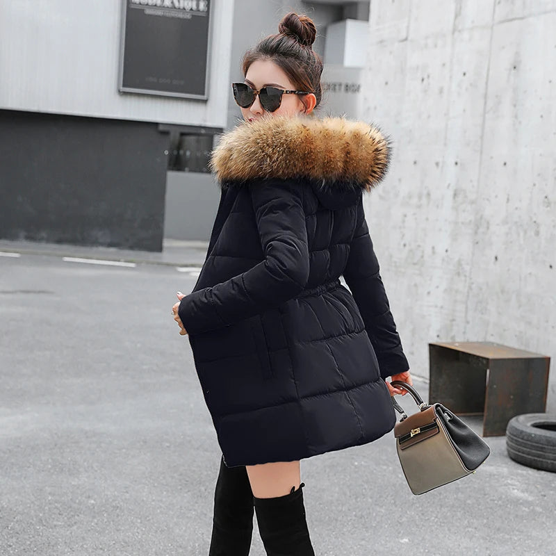 Big Fur 2020 New Parkas Female Women Winter Coat Thick Cotton Winter Jacket Womens Outwear Parkas for Women Winter down jacket