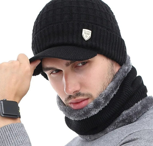 AETRUE Winter Hat Skullies Beanies Hats Winter Beanies For Men Women Wool Scarf Caps Balaclava Mask Gorras Bonnet Knitted Hat