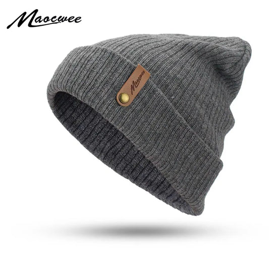 Casual Beanies for Men Women Ski hats Fashion Knitted Winter Hat Solid Color Hip-hop Skullies Bone Unisex Warm Cap Gorras Beanie