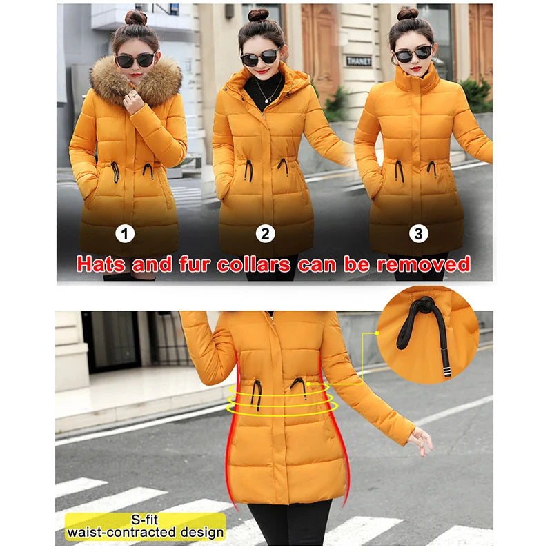 Big Fur 2020 New Parkas Female Women Winter Coat Thick Cotton Winter Jacket Womens Outwear Parkas for Women Winter down jacket