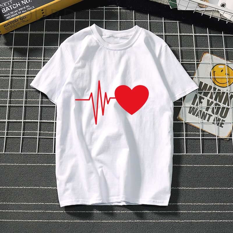 Women&#39;s t-shirt Harajuku love t shirt women feminina ladies Than heart ulzzang graphic t shirts women 2023 summer femme clothes