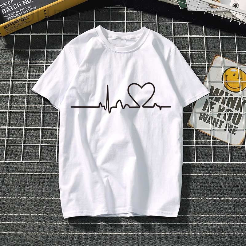 Women&#39;s t-shirt Harajuku love t shirt women feminina ladies Than heart ulzzang graphic t shirts women 2023 summer femme clothes