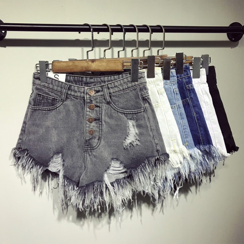 female fashion casual summer cool women denim booty Shorts high waists fur-lined leg-openings Big size sexy short Jeans