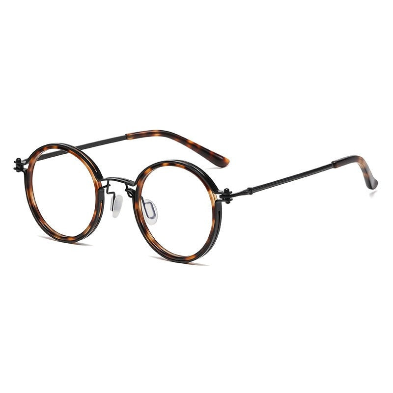 Reading Glasses Men Luxury Round Frame Magnifying Glasses Clear Lens Anti Blue Light Glasses Men Women Metal Reading Glasses New