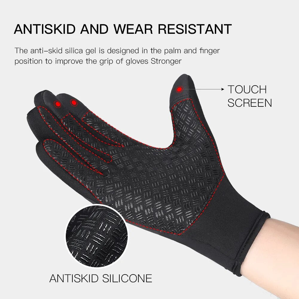 Thermal Winter Gloves For Men Women Touchscreen Warm Outdoor Cycling Driving Motorcycle Gloves Windproof Non-Slip Womens Gloves