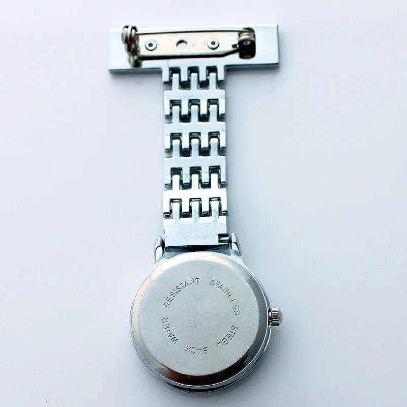 New Nurses Watches Doctor portable Fob Watch Brooches Stainless Steel Batteries Medical Nurse Watch Quartz with Pin