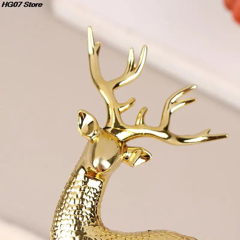 Artificial Christmas Simulation Sika Deer Reindeer Fairy Tale Garden Props Animal Statue Home Elk Shop Display Cabinet Ornaments