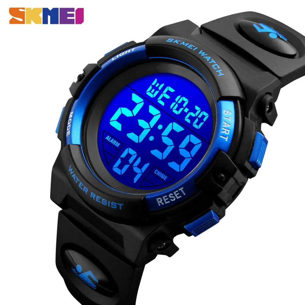 SKMEI 1266 Kids Shockproof Wristwatches Fashion LED light Display Waterproof Digital Children's Watches Boys Girls Watch Clock