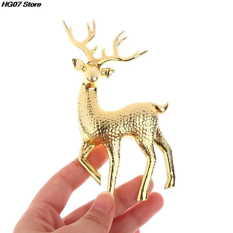 Artificial Christmas Simulation Sika Deer Reindeer Fairy Tale Garden Props Animal Statue Home Elk Shop Display Cabinet Ornaments