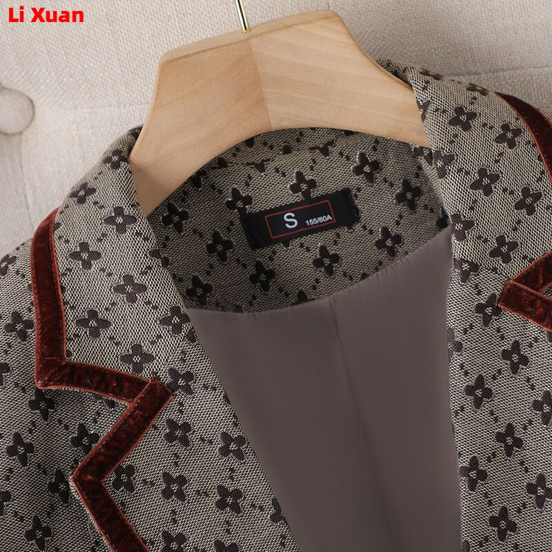 High Quality 2023 Spring Ladies Khaki Korean Fashionable Blazer Sets Women Suits Work Wear Office Autumn Casual Pants Jacket