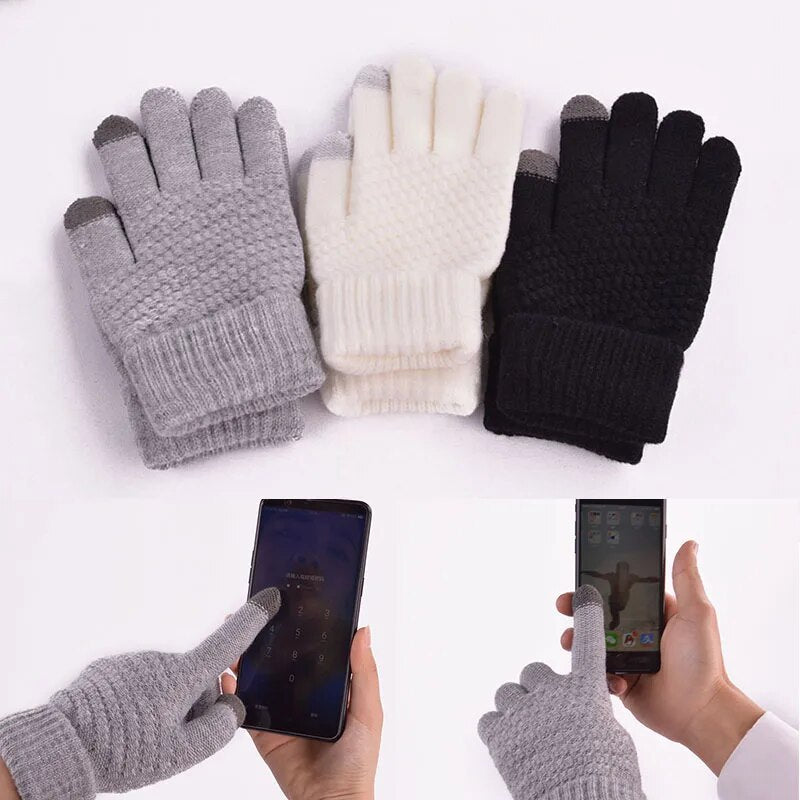 Women Touch Screen Winter Gloves Autumn Warm Gloves Wrist Mittens Driving Ski Windproof Glove luvas guantes handschoenen