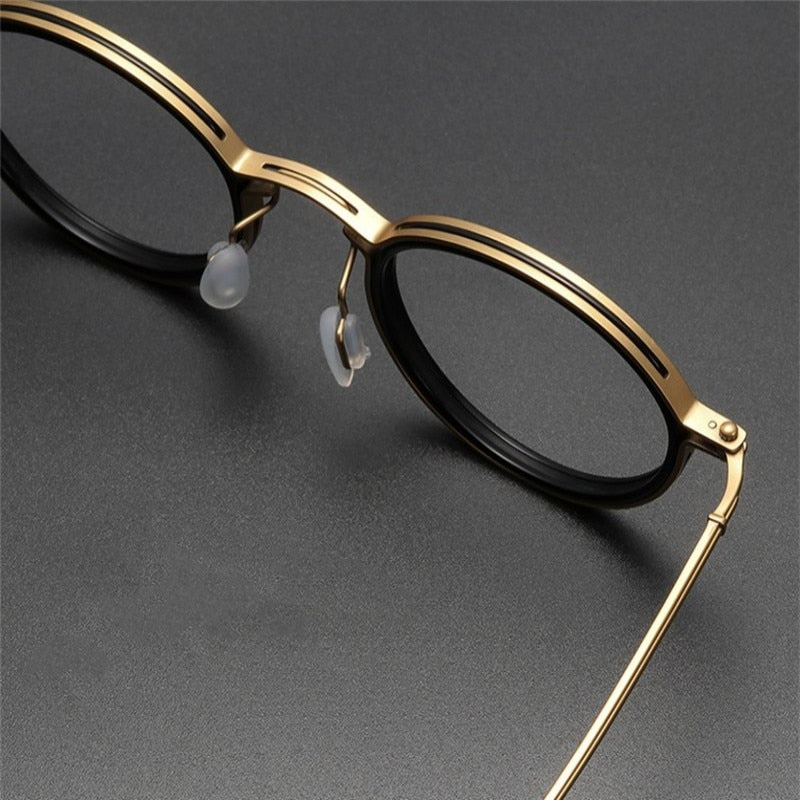 Reading Glasses Men Luxury Round Frame Magnifying Glasses Clear Lens Anti Blue Light Glasses Men Women Metal Reading Glasses New