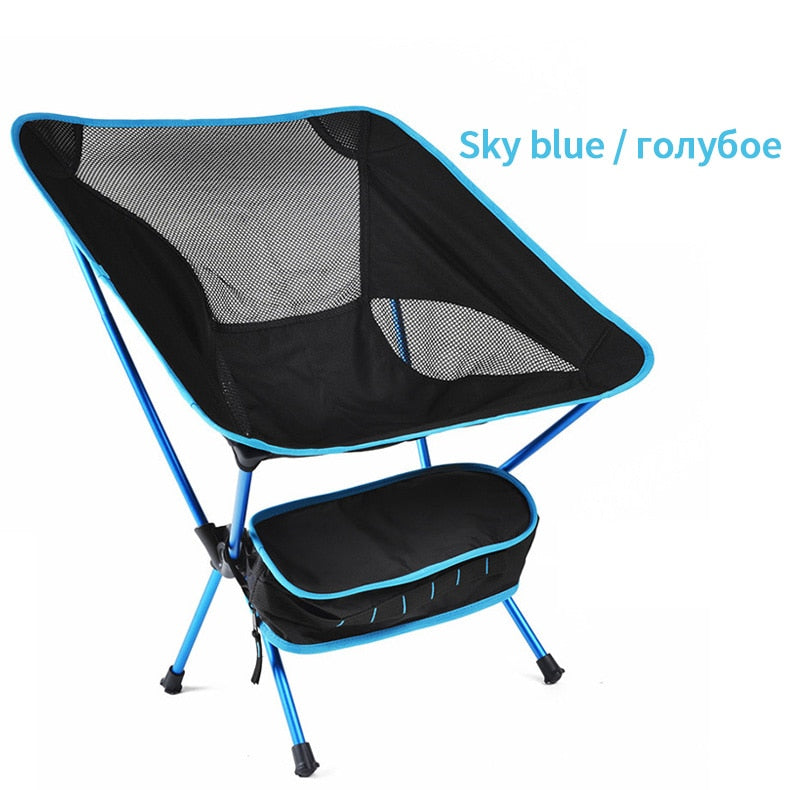 Travel Portable Folding Chair Outdoor Camping Chairs Oxford Cloth Ultralight Beach BBQ Hiking Picnic Seat Fishing Tools Chair