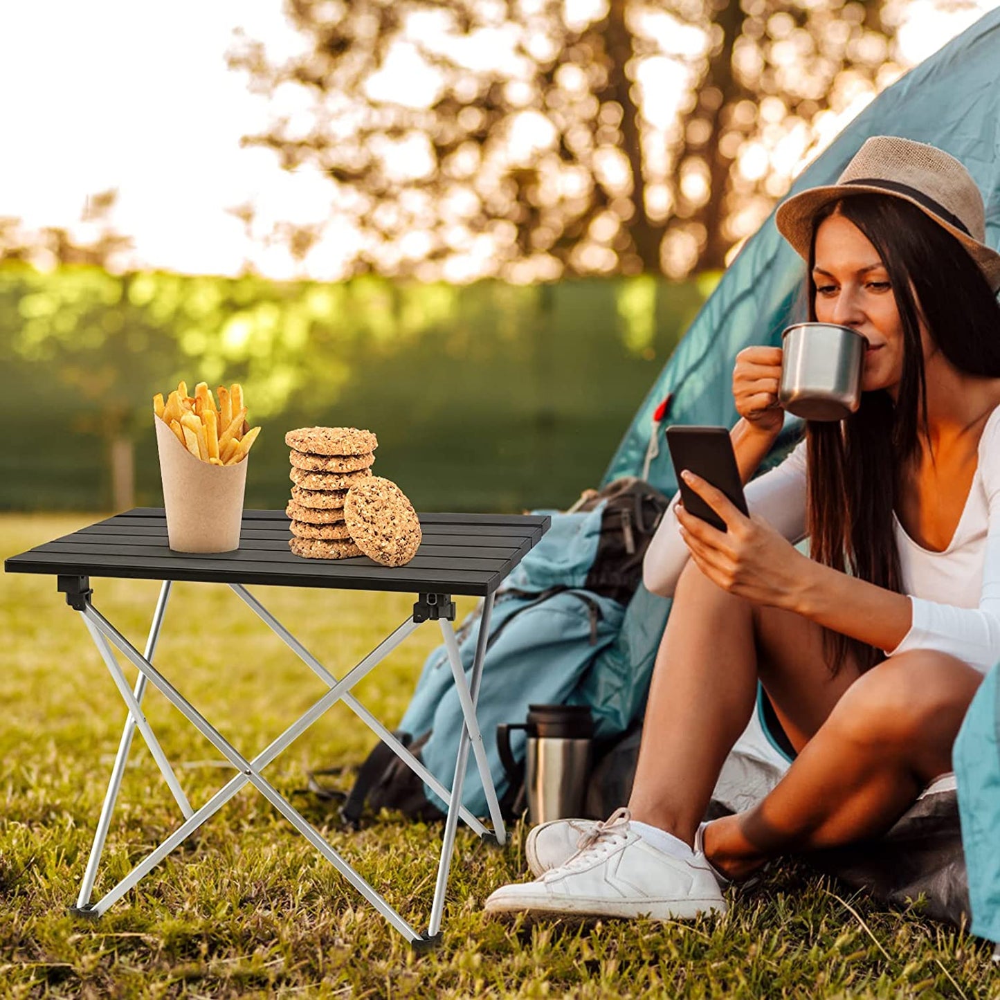 Camping Table Pliante Ultralight Folding Tables For Outdor Hiking Garden Party Dinner Picnic BBQ Foldable Aluminum Desk