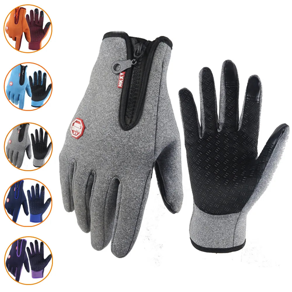 Thermal Winter Gloves For Men Women Touchscreen Warm Outdoor Cycling Driving Motorcycle Gloves Windproof Non-Slip Womens Gloves