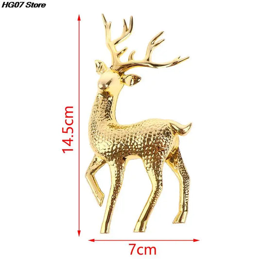 Artificial Christmas Simulation Sika Deer Reindeer Fairy Tale Garden Props Animal Statue Home Elk Shop Display Cabinet Ornaments