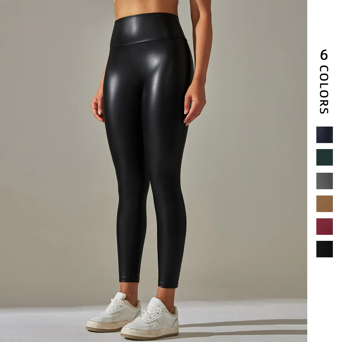 High Waist Women Leather Leggings Pu Sexy Pencil Pants Fitness Leggings Casual Tights Large Size Windproof Pantalones Female