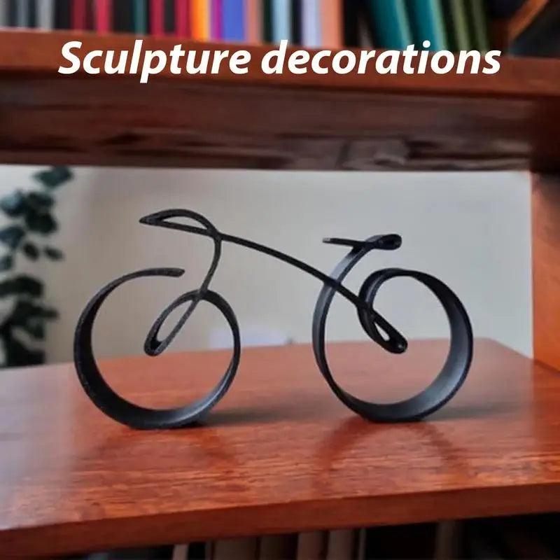 Wire Framed Bicycle Sculpture Minimalistic Simple Style Fine Workmanship Bike Silhouette Ornament Home Decoration Gifts