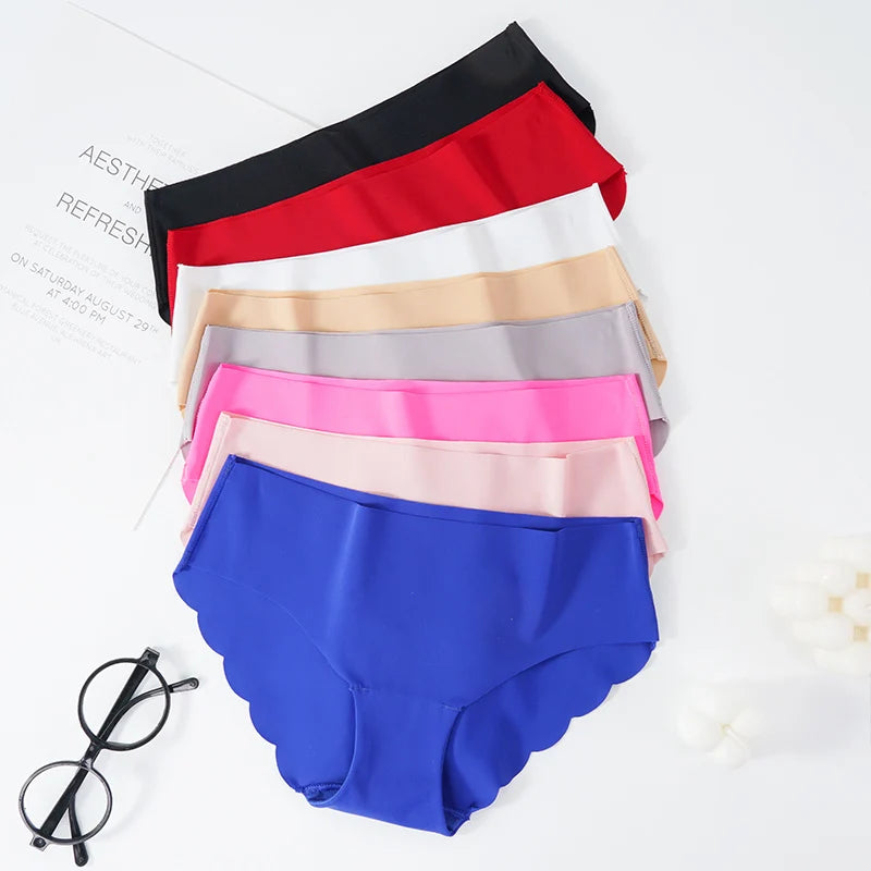 Women Seamless Panties Ultra-thin Underwear Comfort Intimates Sexy Lingerie Plus Size Low-Rise Female Underpants Briefs