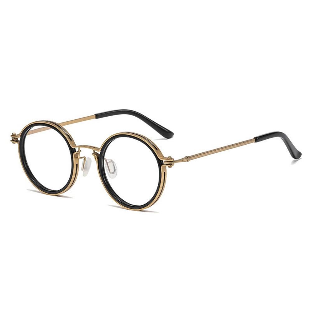 Reading Glasses Men Luxury Round Frame Magnifying Glasses Clear Lens Anti Blue Light Glasses Men Women Metal Reading Glasses New