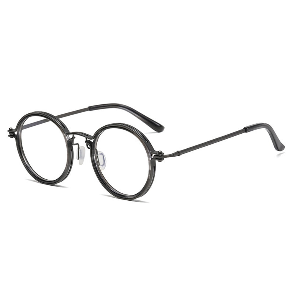 Reading Glasses Men Luxury Round Frame Magnifying Glasses Clear Lens Anti Blue Light Glasses Men Women Metal Reading Glasses New