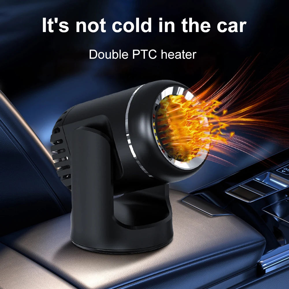 12V/24V Car Heater Fan 120/200W Fast Heating Auto Window Windshield Defogging Defrosting Heater for Truck Camping Travel Winter